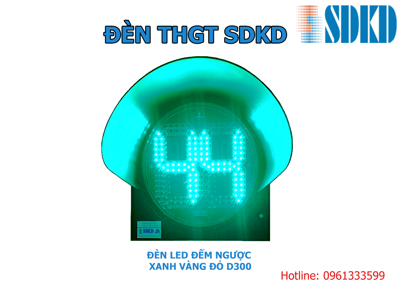 ĐÈN LED ĐẾM NGƯỢC THGT XANH VÀNG ĐỎ D300