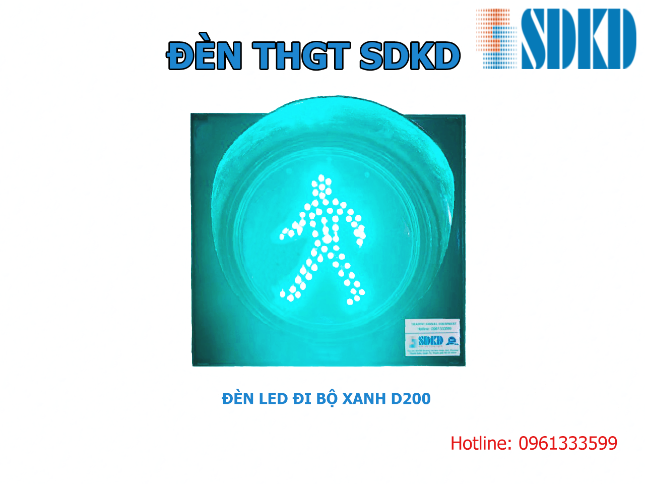 ĐÈN LED ĐI BỘ XANH D200